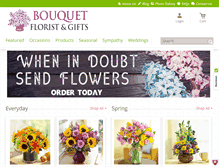 Tablet Screenshot of bouquetfloristandgifts.com